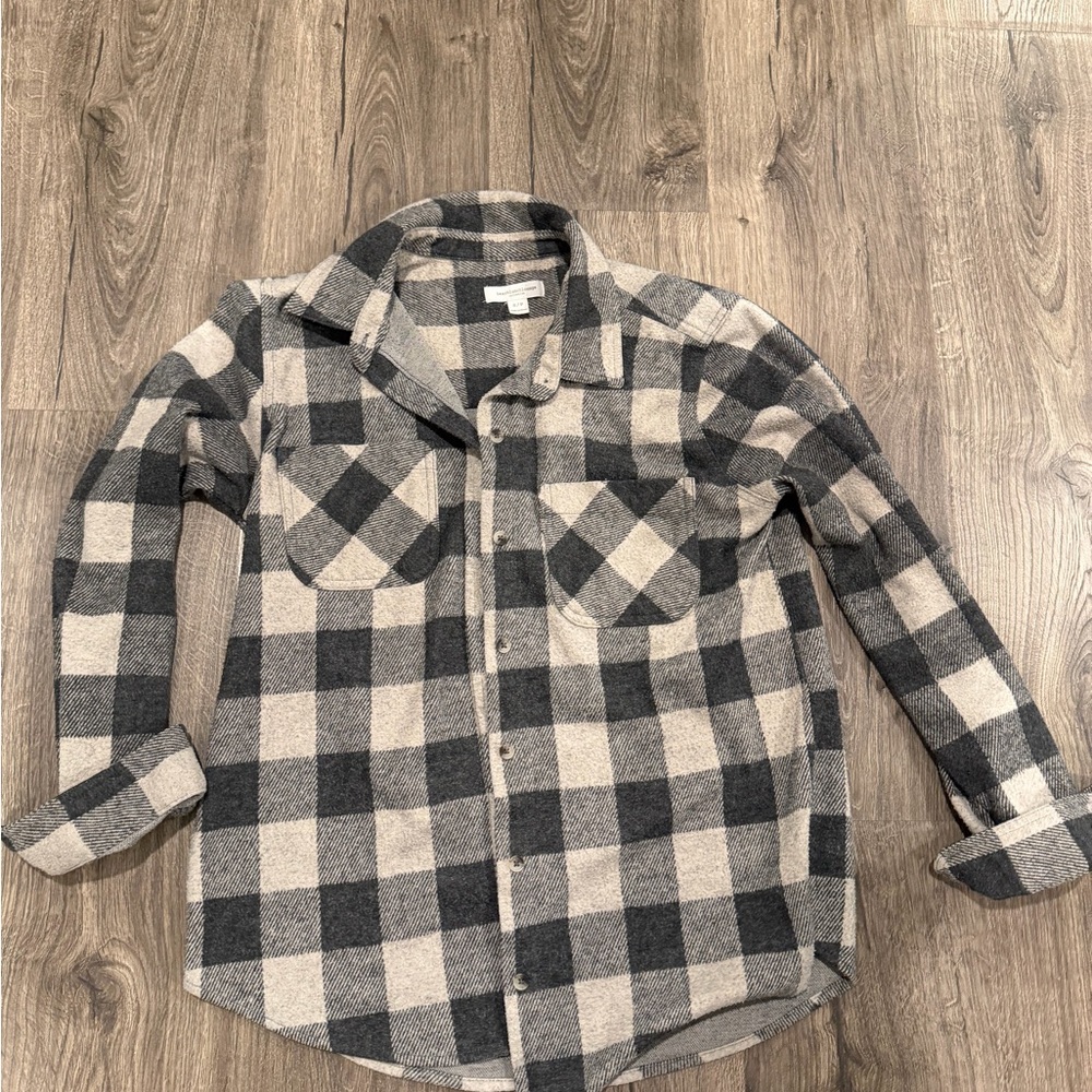 Beachlunchlounge Black and Cream Checkered Top